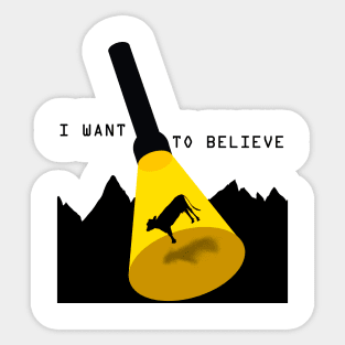 T-shirt I want to believe Sticker